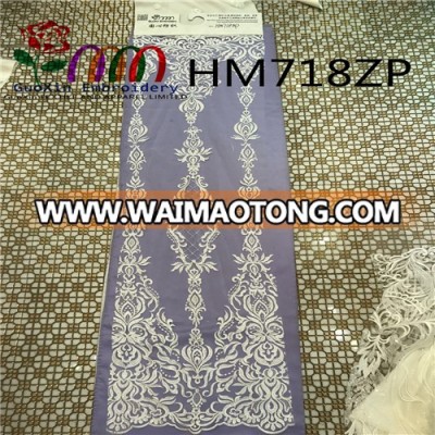 Wholesale new design embroidery lace fabrics for wedding dress